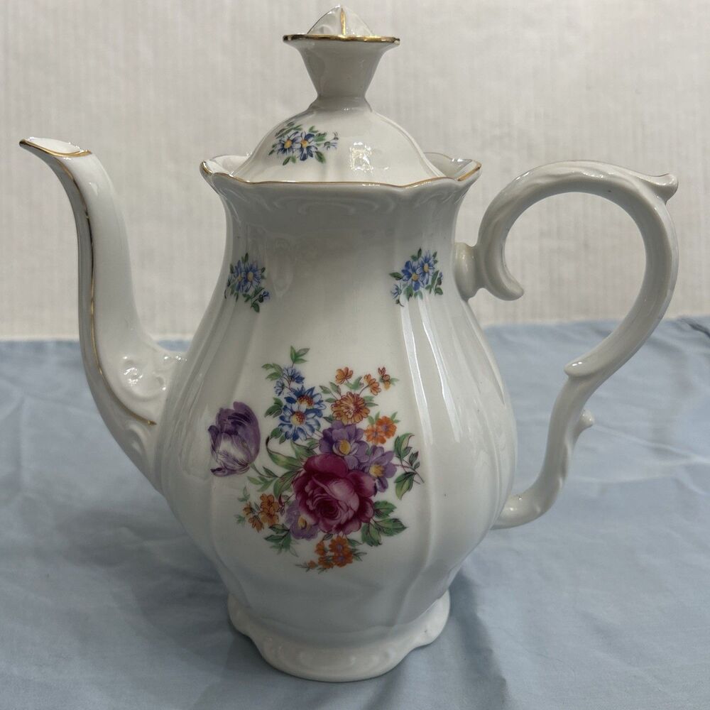 Vintage FINE BOHEMIAN CHINA CZECHOSLOVAKIA Coffee Tea Pot